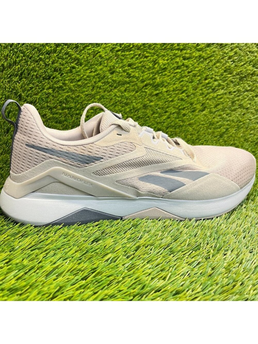 Reebok Nanoflex TR 2.0 Men Size 13 Ash Pure Gray Athletic Running Shoes Sneakers